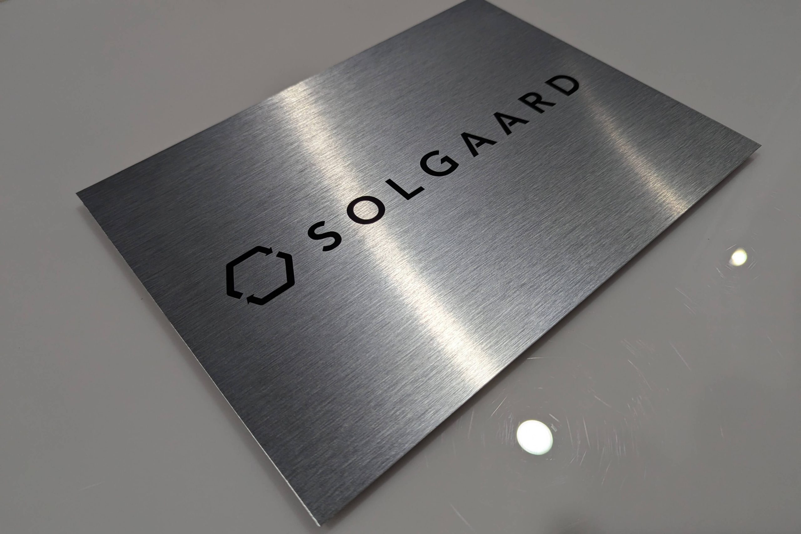 brushed aluminum signage ny