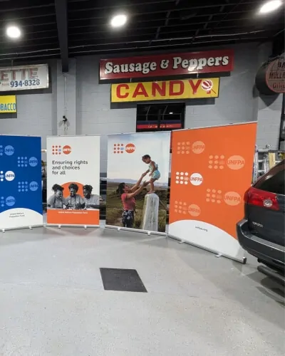 custom banner stands nyc