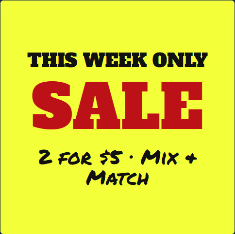 Neon yellow paper sale sign