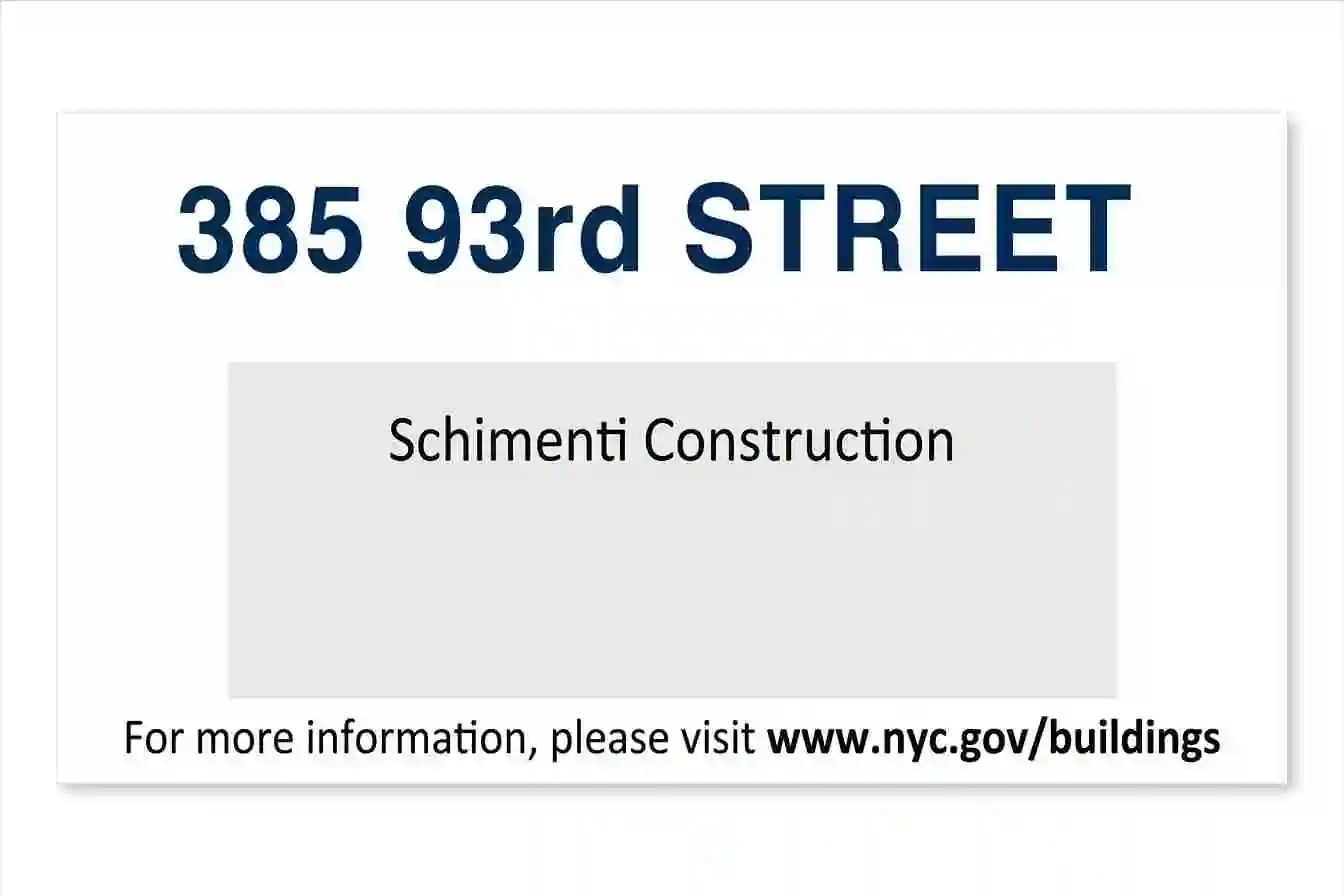 Scaffolding and Sidewalk Shed Permit Signs