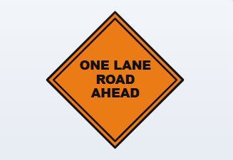 one lane road ahead
