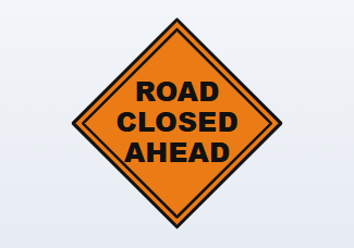 road closed ahead