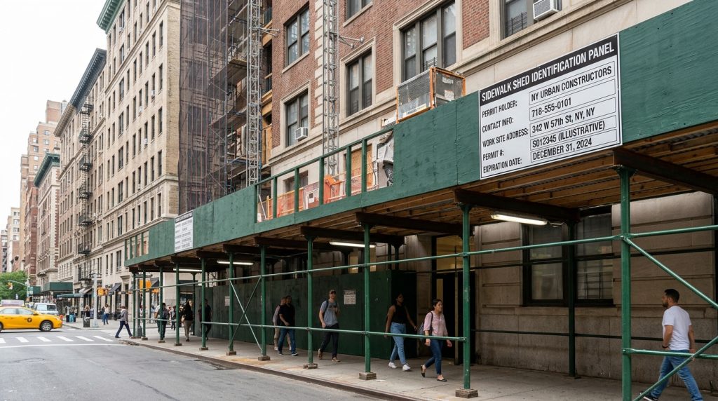shed with identification signage on a New York City street