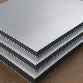 pile of aluminum composite sheets